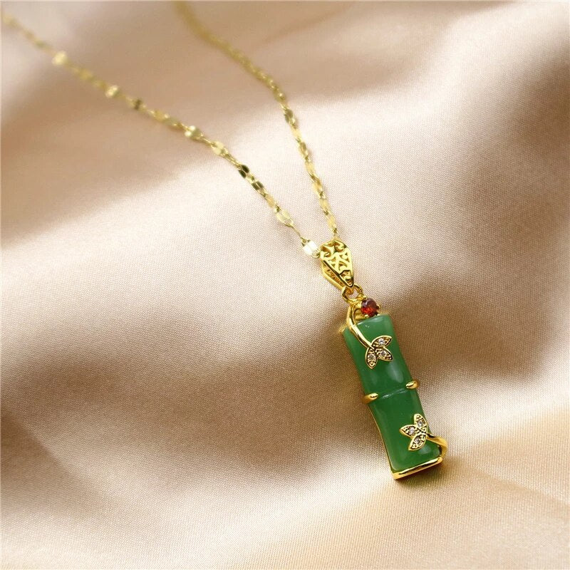 Collana con pendente in Giada