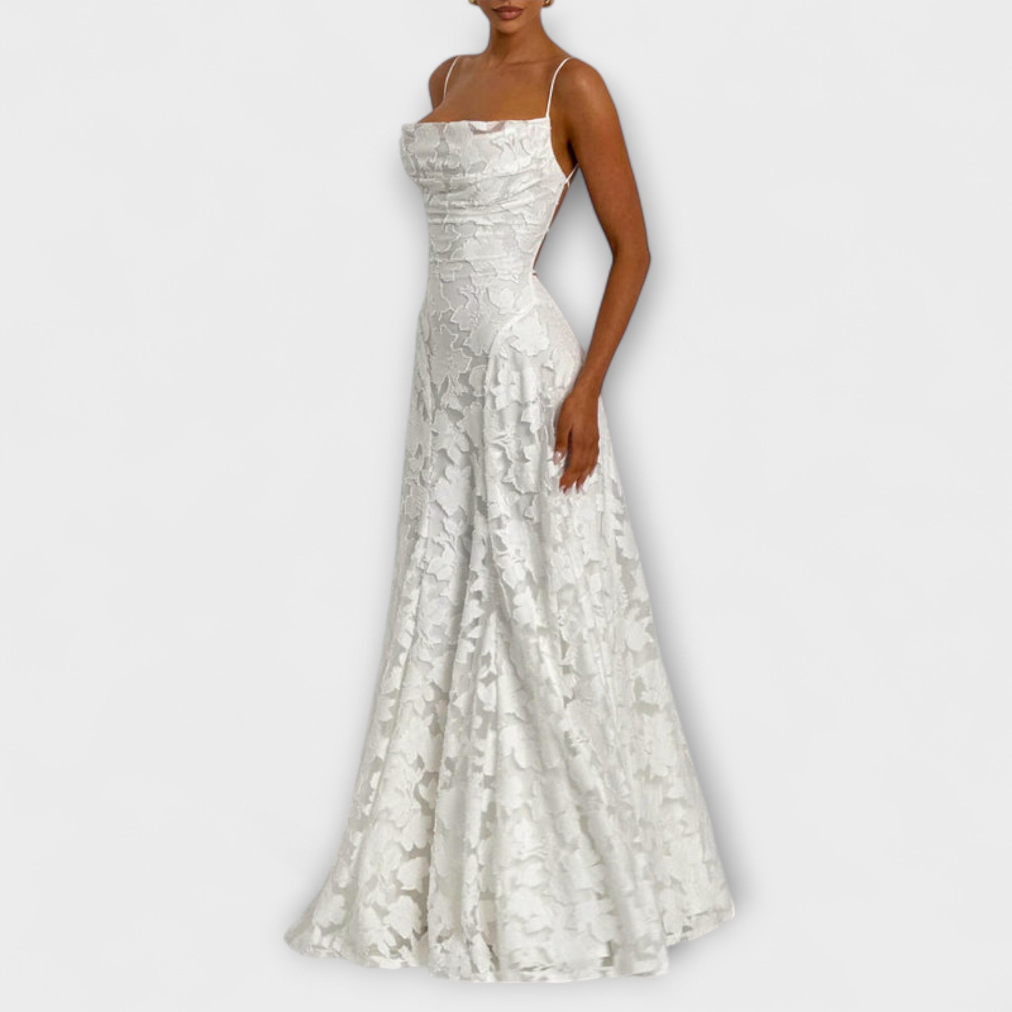 Emberly - Elegante Maxidress in Jacquard