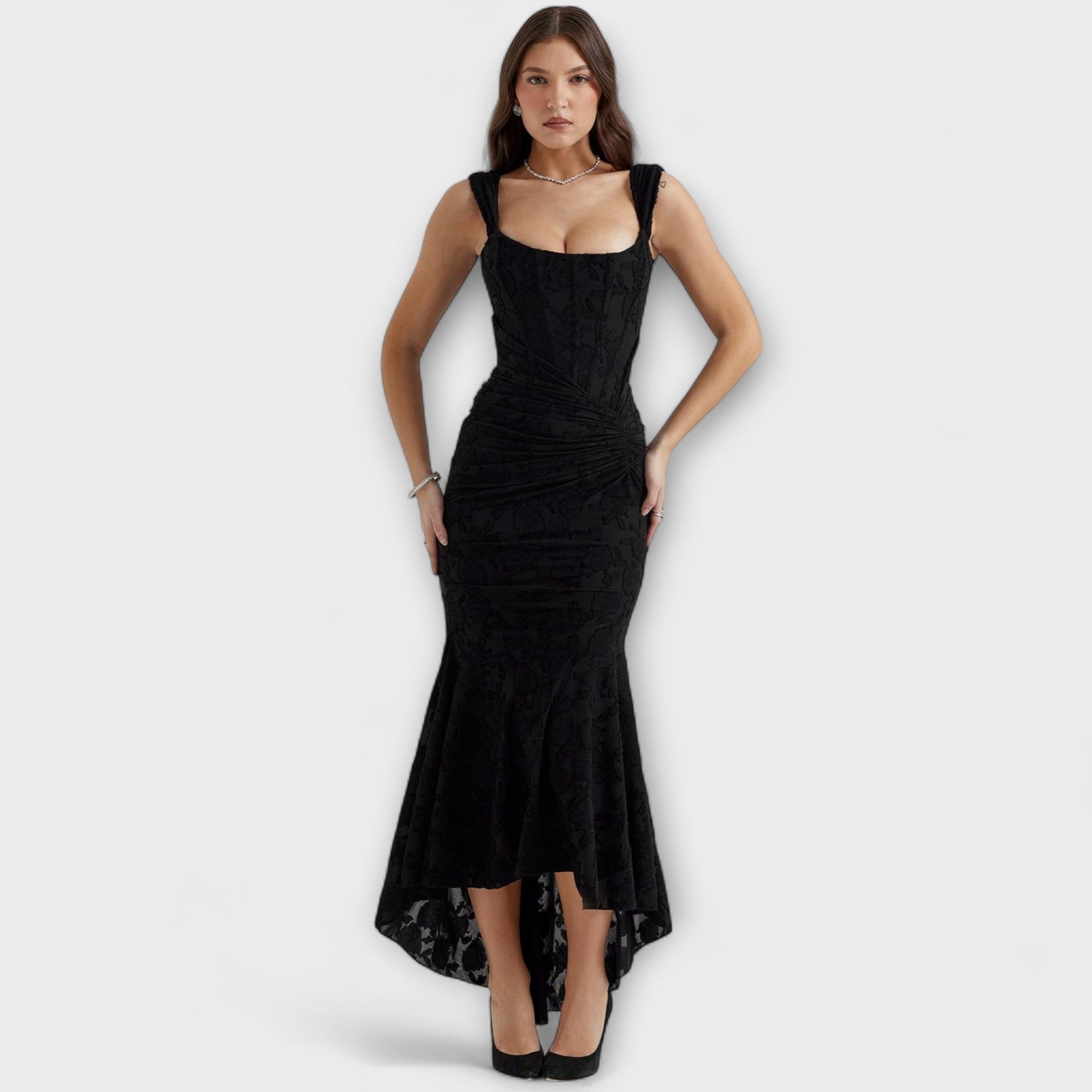 Renske - Abito lungo con corsetto elegante e raffinato