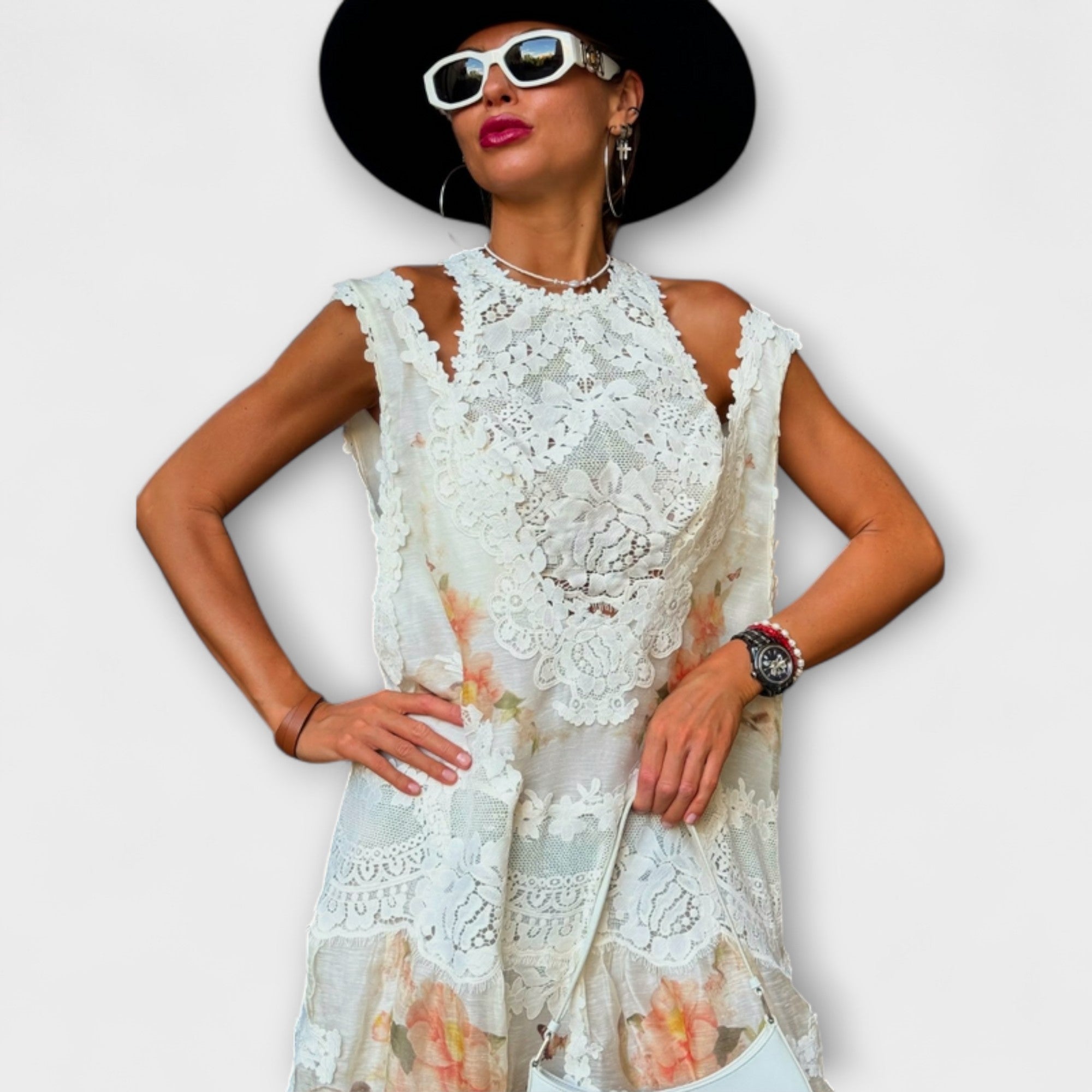 Lottie - Elegante Abito Maxi in Pizzo Kelly