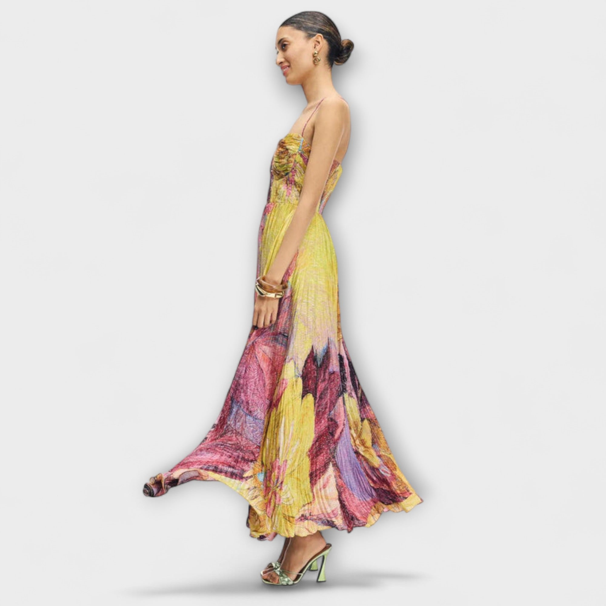 Kiara - Maxidress con vivace stampa Ikat