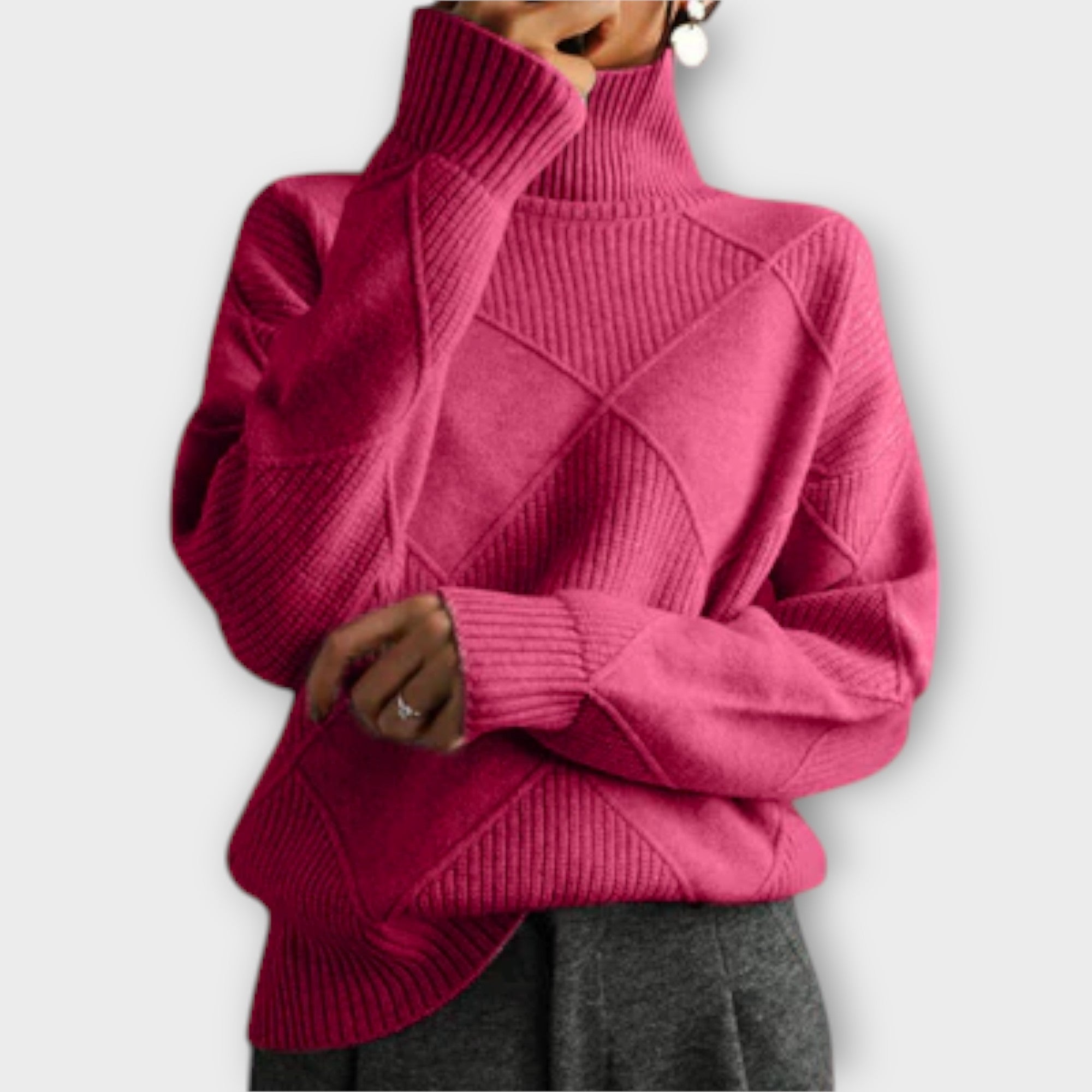 Melanie - Maglione con Collo Alto Confortevole