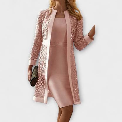 Runa - Elegante Abito Due Pezzi in Pizzo
