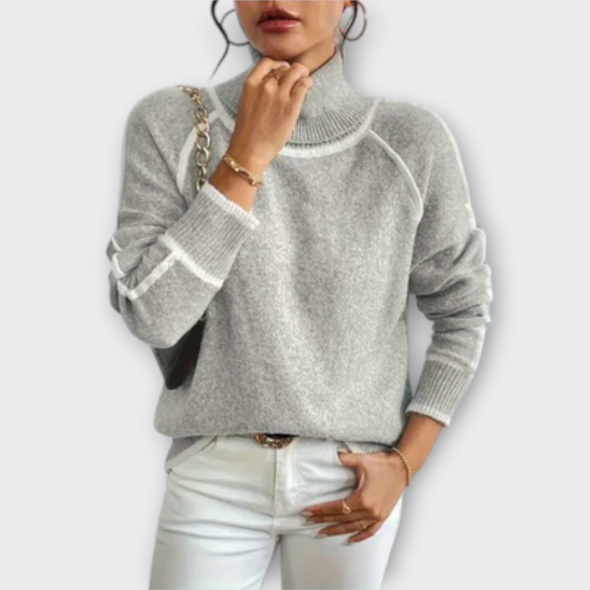 Aurora - Maglione a collo alto casual
