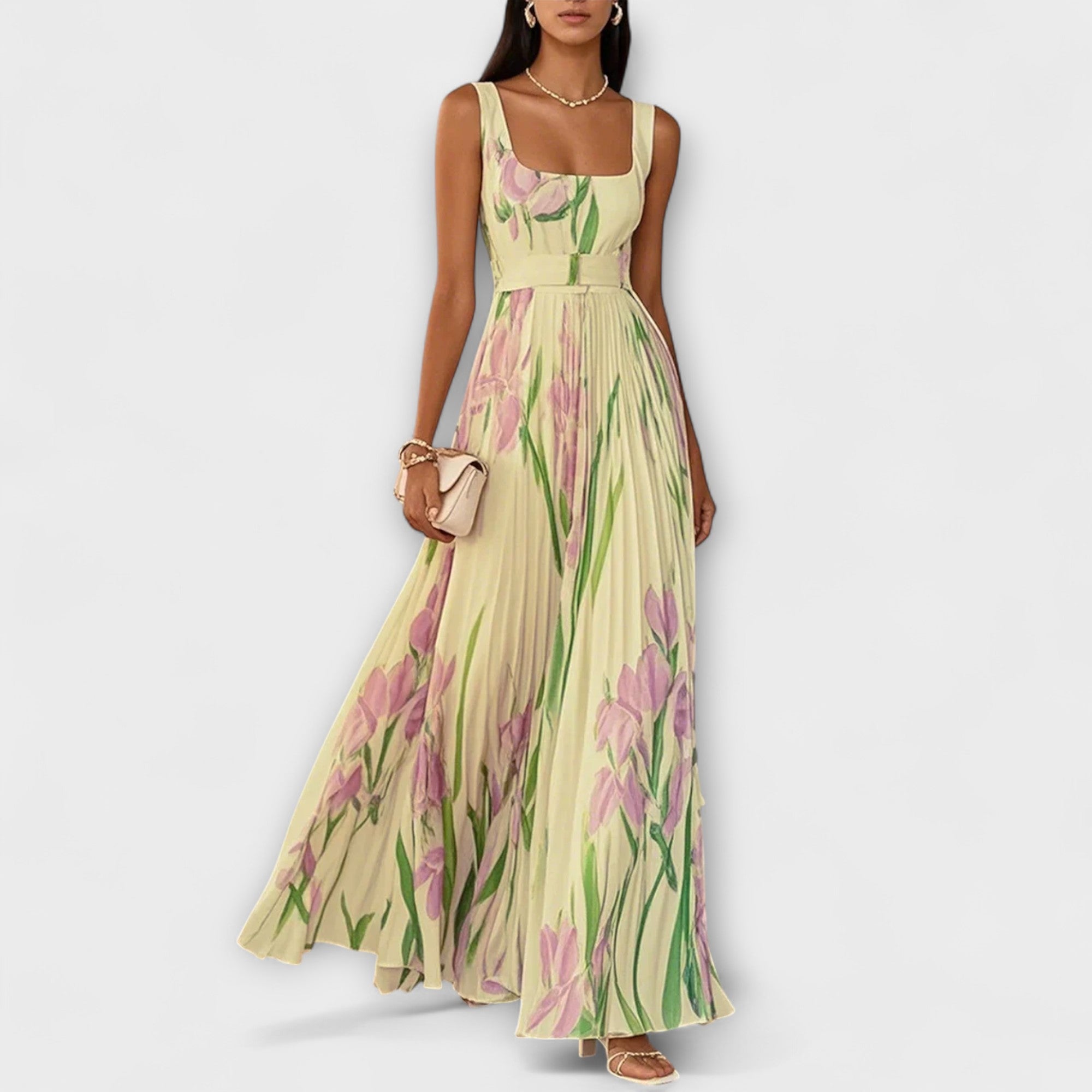 Abito Maxy in Chiffon a Fiori