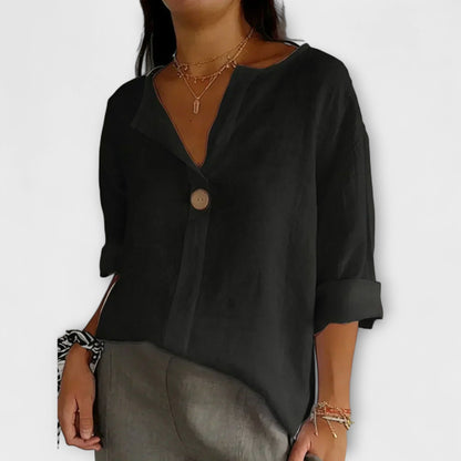 Nicole - Blusa elegante con scollatura a V