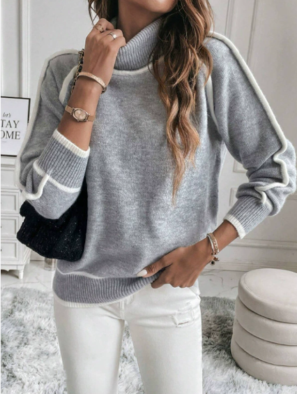 Aurora - Maglione a collo alto casual