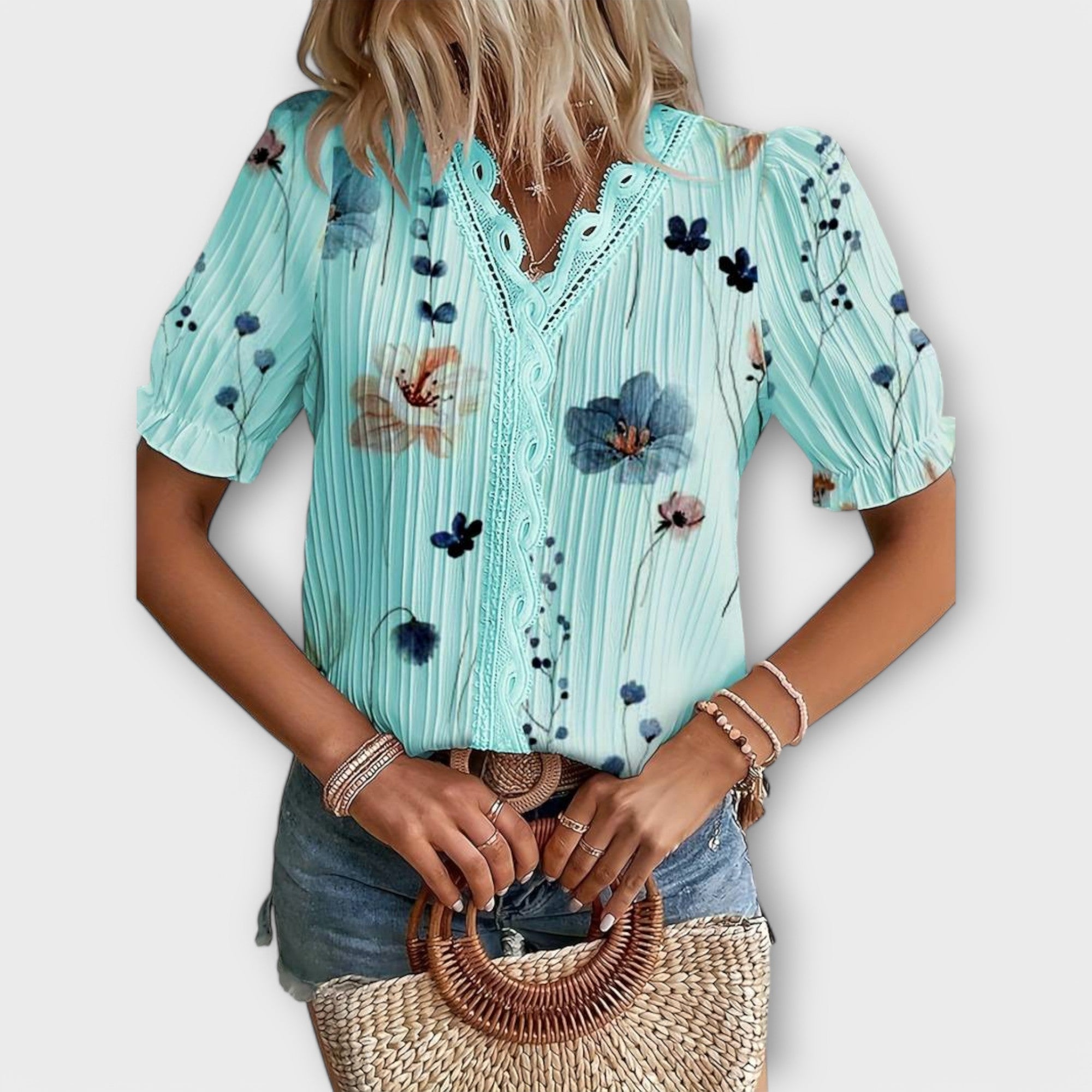 Emily - Blusa alla moda con scollatura a V