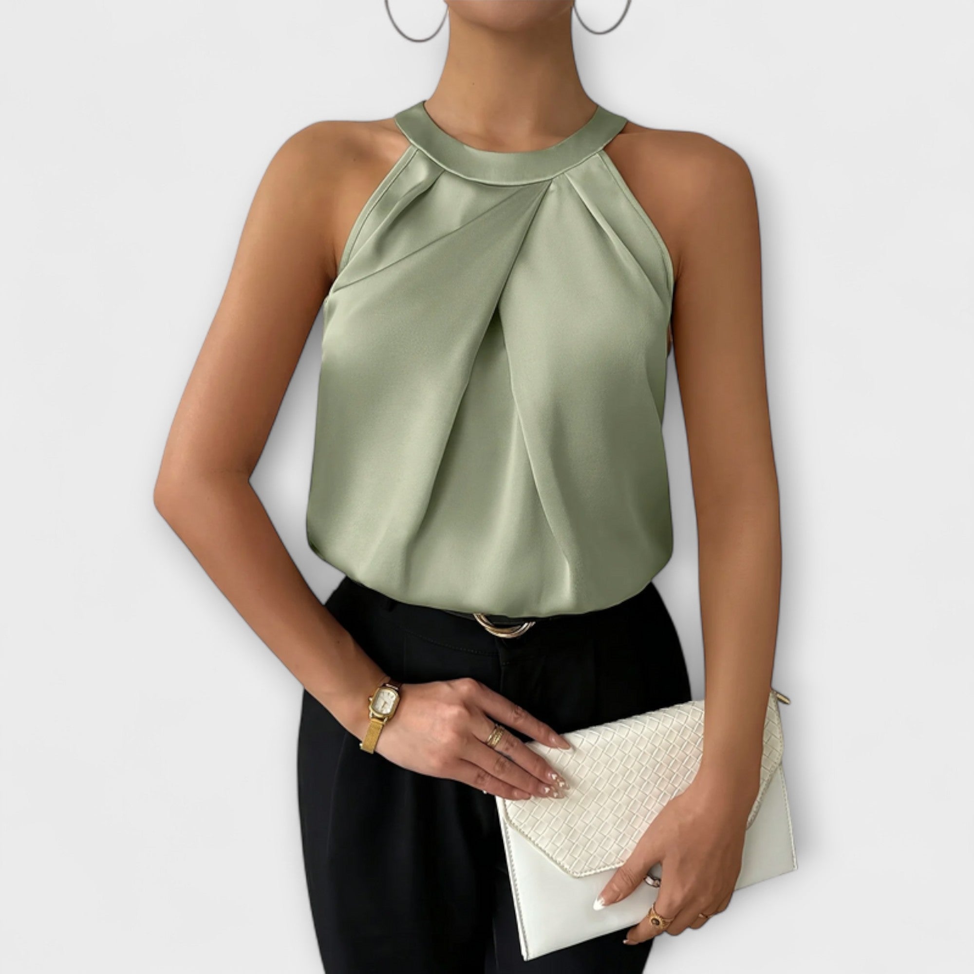 Skye - Elegante Blusa in Satin con Design Off-Shoulder