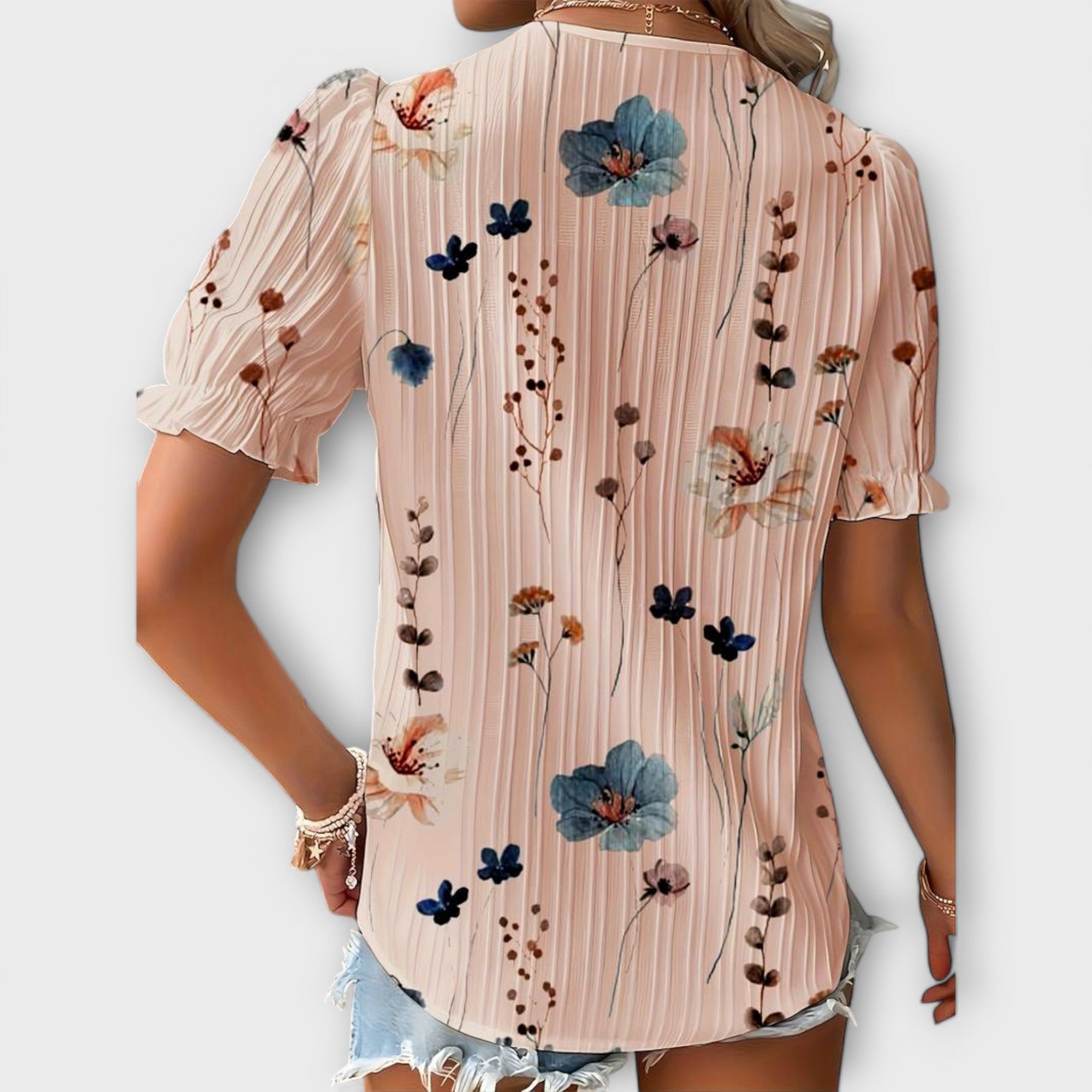 Emily - Blusa alla moda con scollatura a V