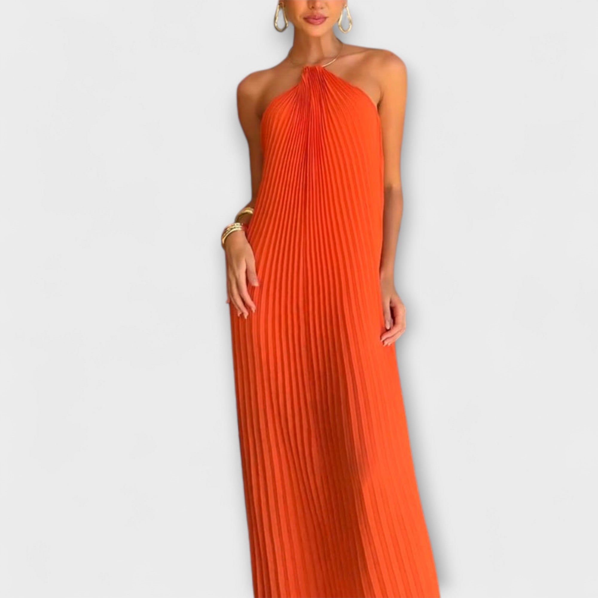 Poppy - Abito elegante con scollatura a pieghe