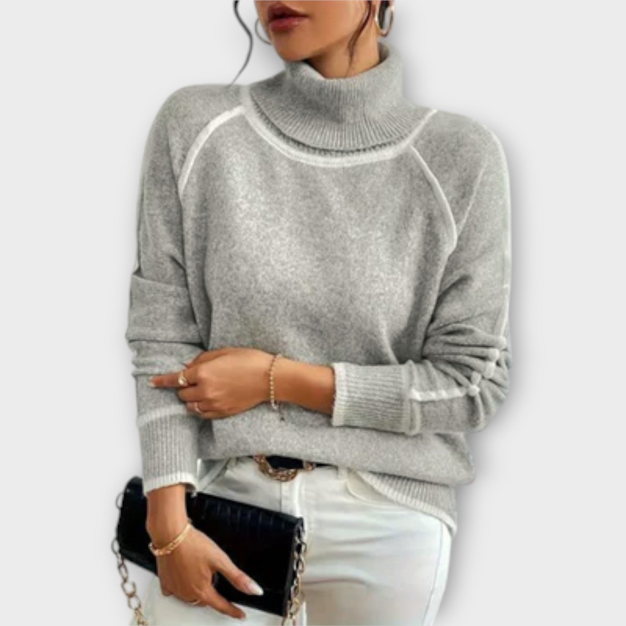 Aurora - Maglione a collo alto casual