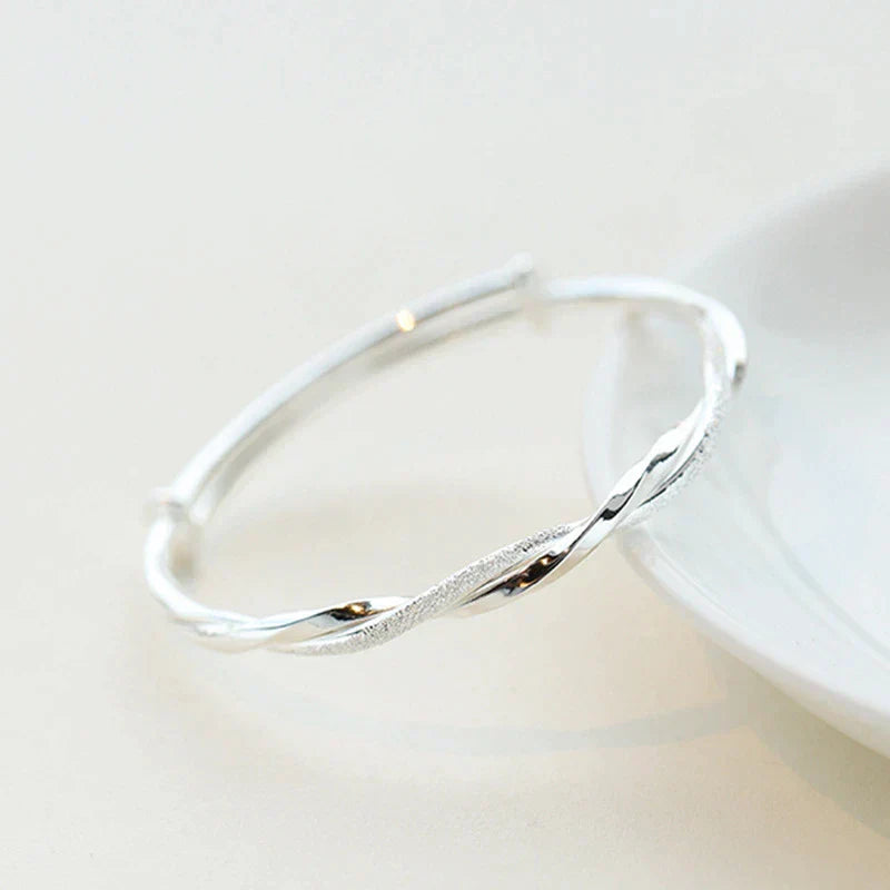 Bracciale in argento intrecciato