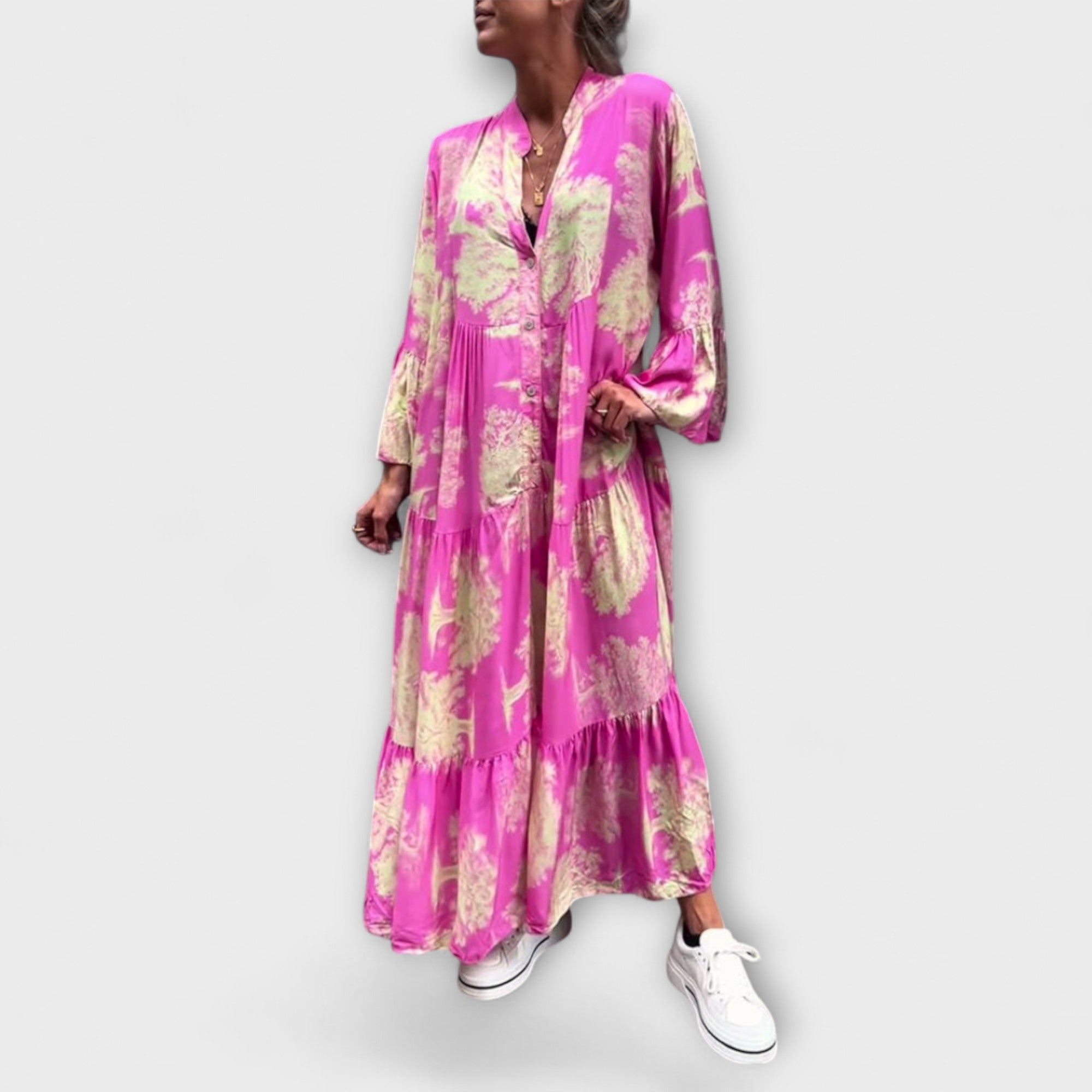 Nerina - Elegante Abito Maxi Floreale