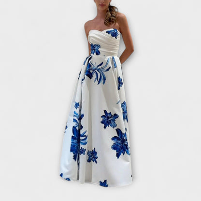 Rosalie - Elegante Maxidress a Spalle Scoperte con Fiori