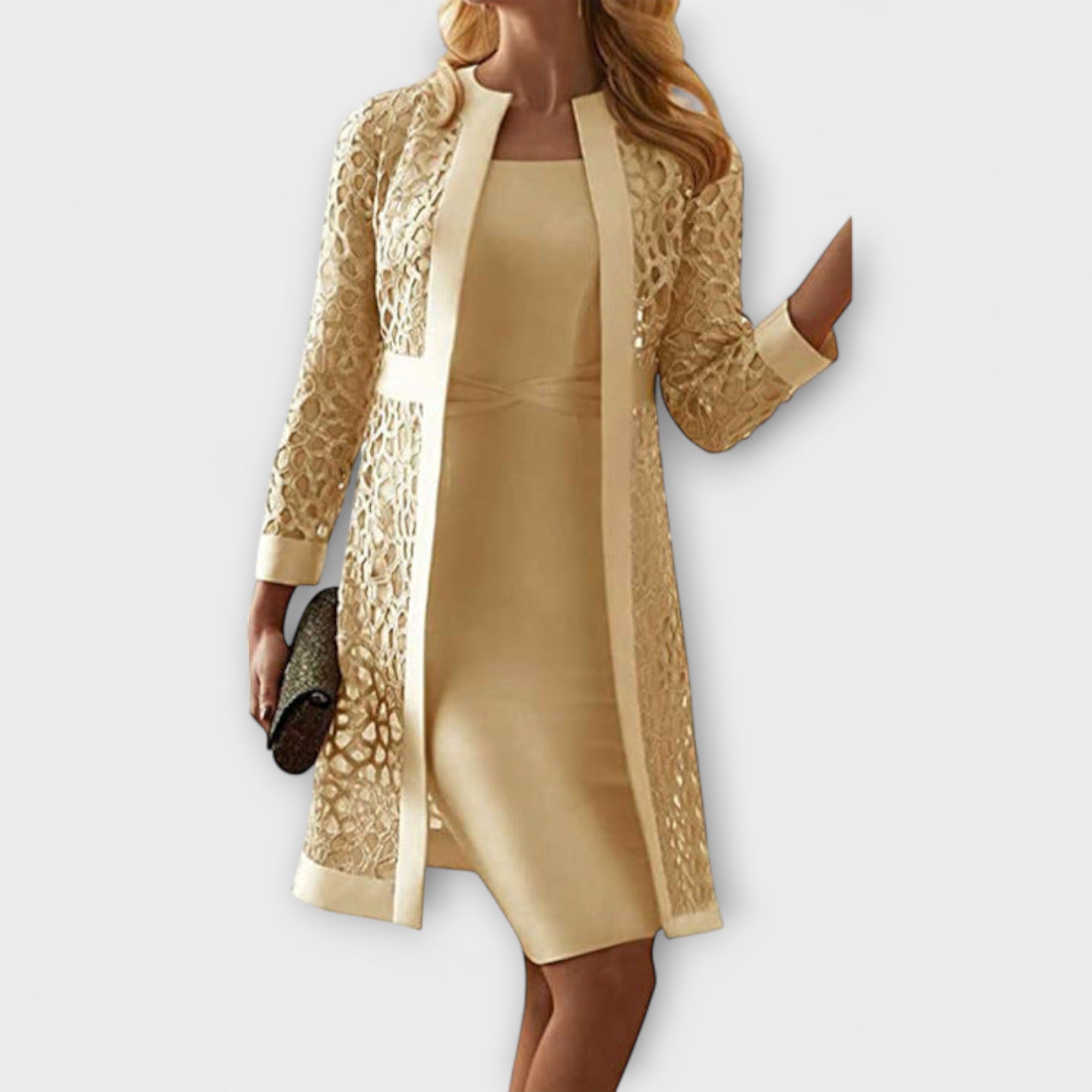 Runa - Elegante Abito Due Pezzi in Pizzo
