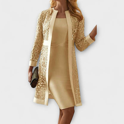 Runa - Elegante Abito Due Pezzi in Pizzo