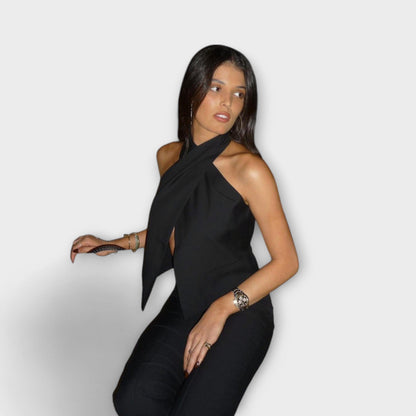 Giugno - Top con Scollo Halter Incrociato