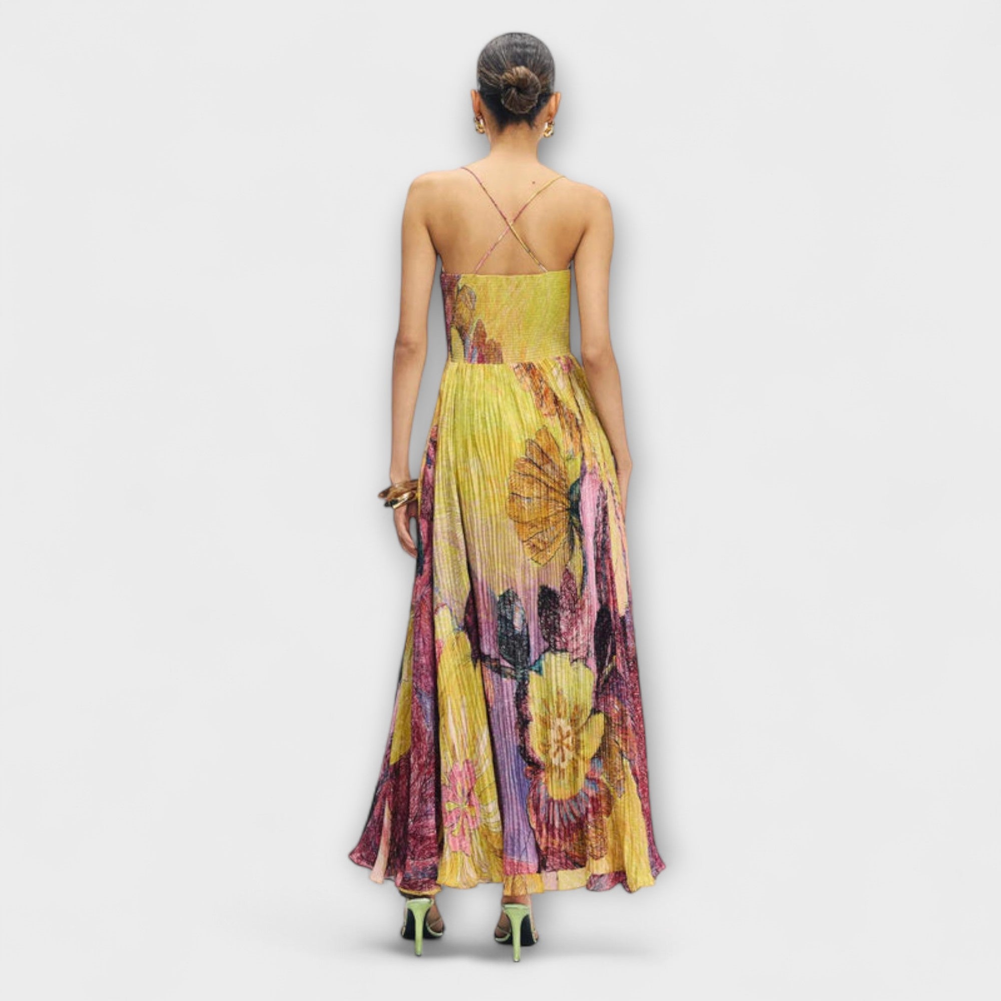 Kiara - Maxidress con vivace stampa Ikat