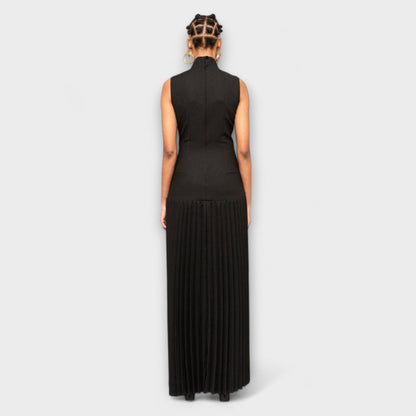 Kristen - Maxidress con pieghe e scollature