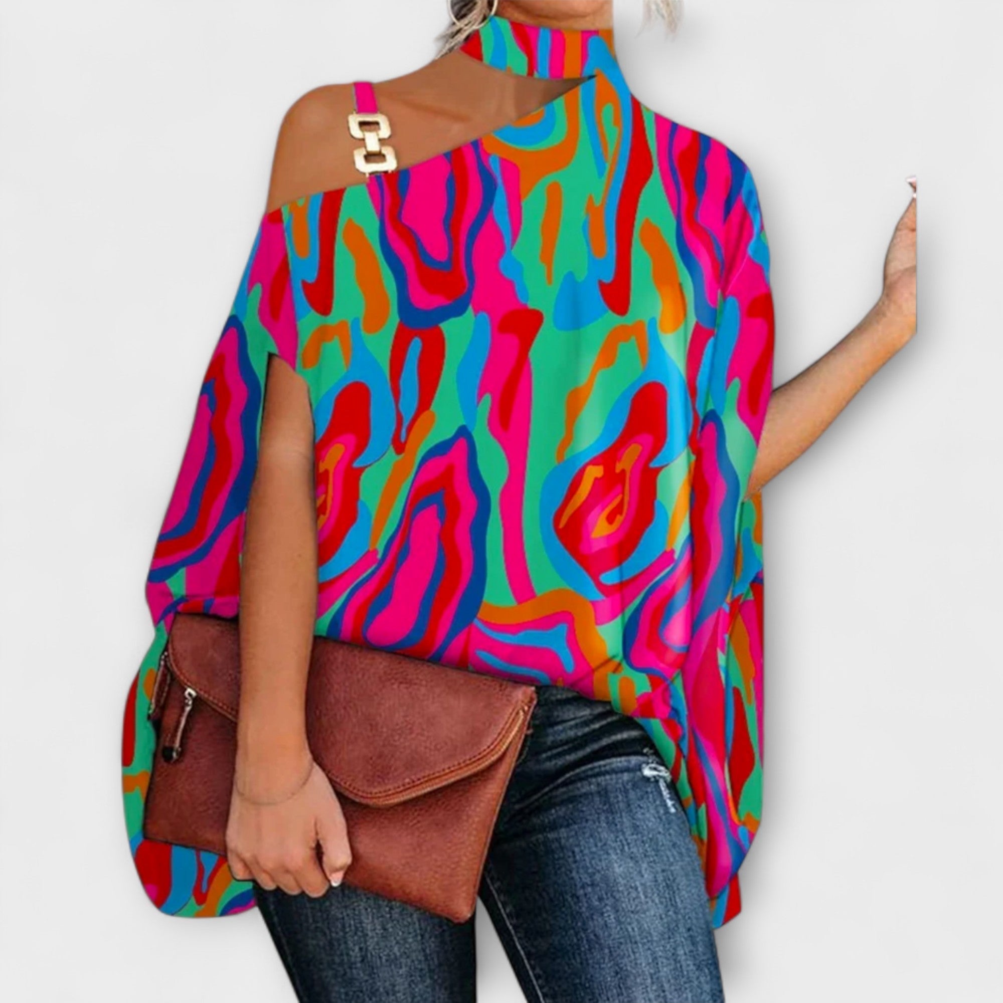 Blusa senza spalline per donne