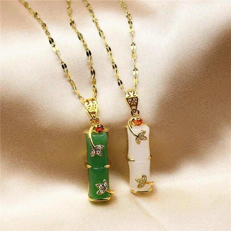 Collana con pendente in Giada