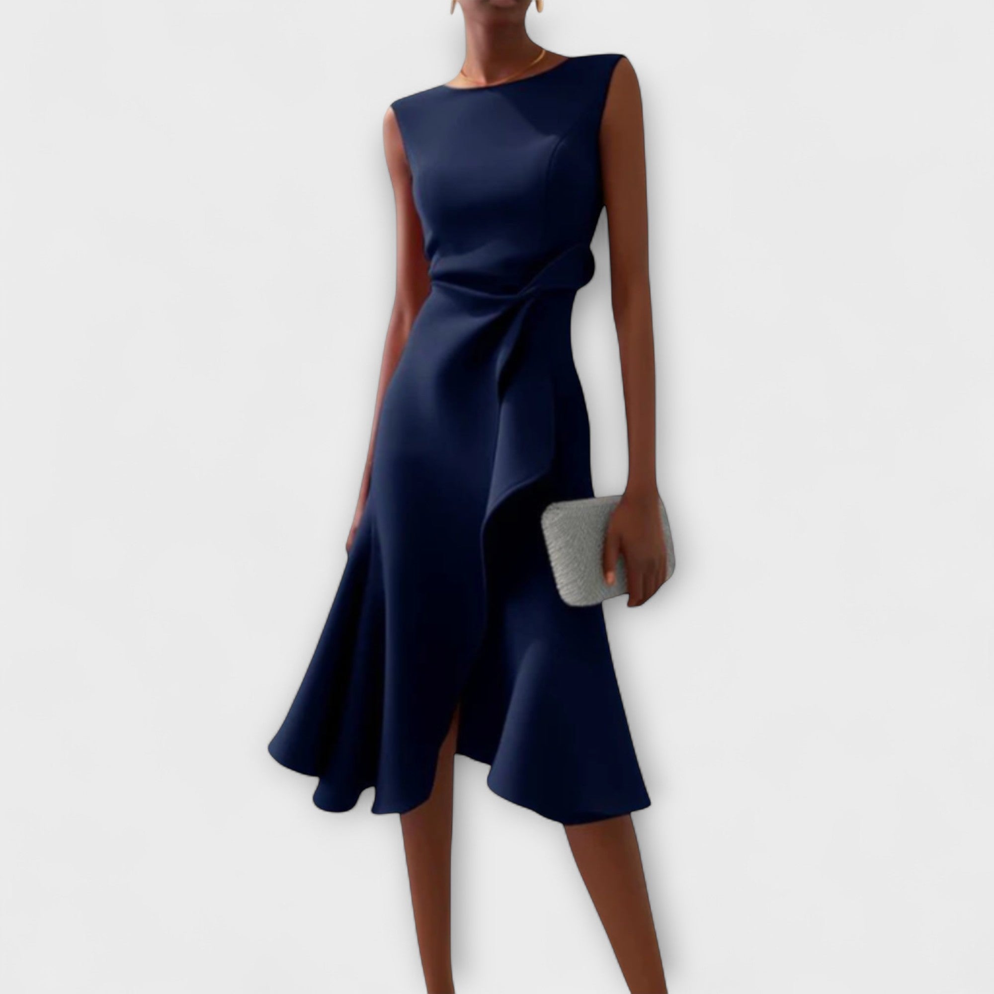 Juliette – Abito midi asimmetrico drappeggiato