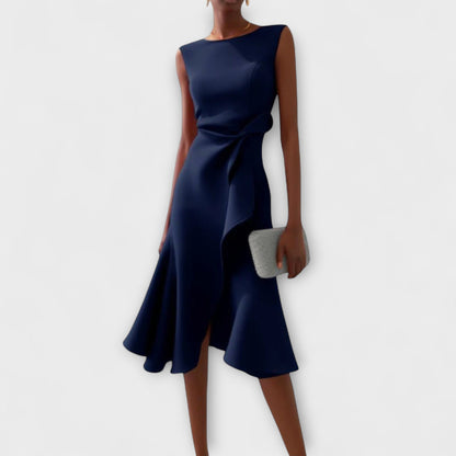 Juliette – Abito midi asimmetrico drappeggiato