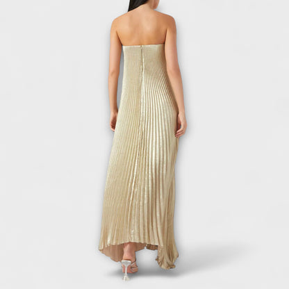 Michelle - Maxi Abito Sweetheart in Stampa Floreale Arancione