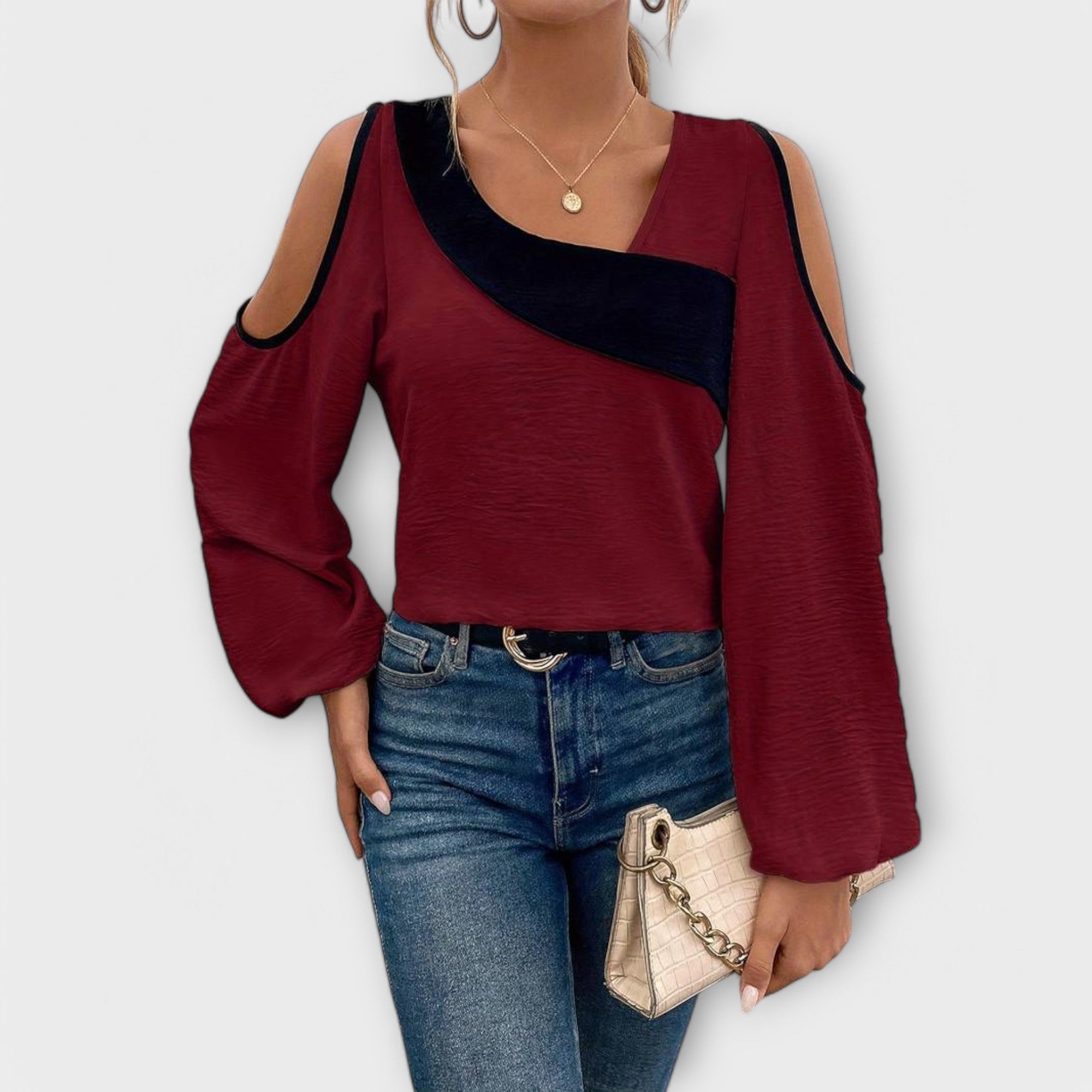 Scarlett - Blusa con scollatura quadrata