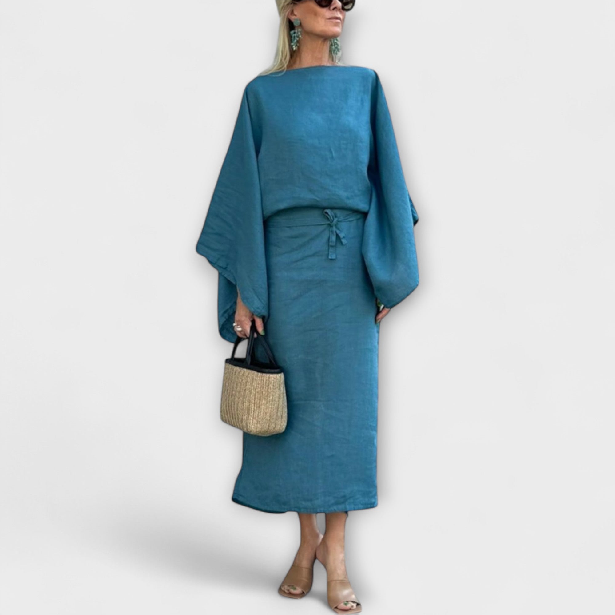 Dana - Abito Kimono in Lino e Cotone