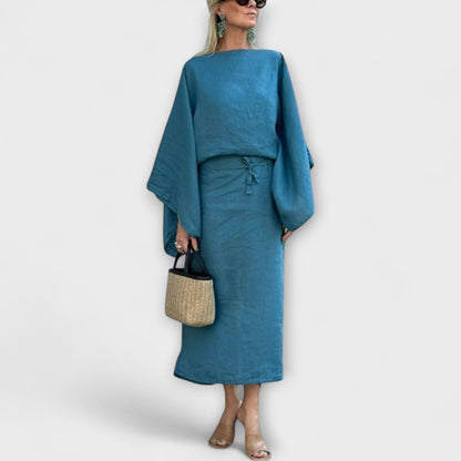 Dana - Abito Kimono in Lino e Cotone