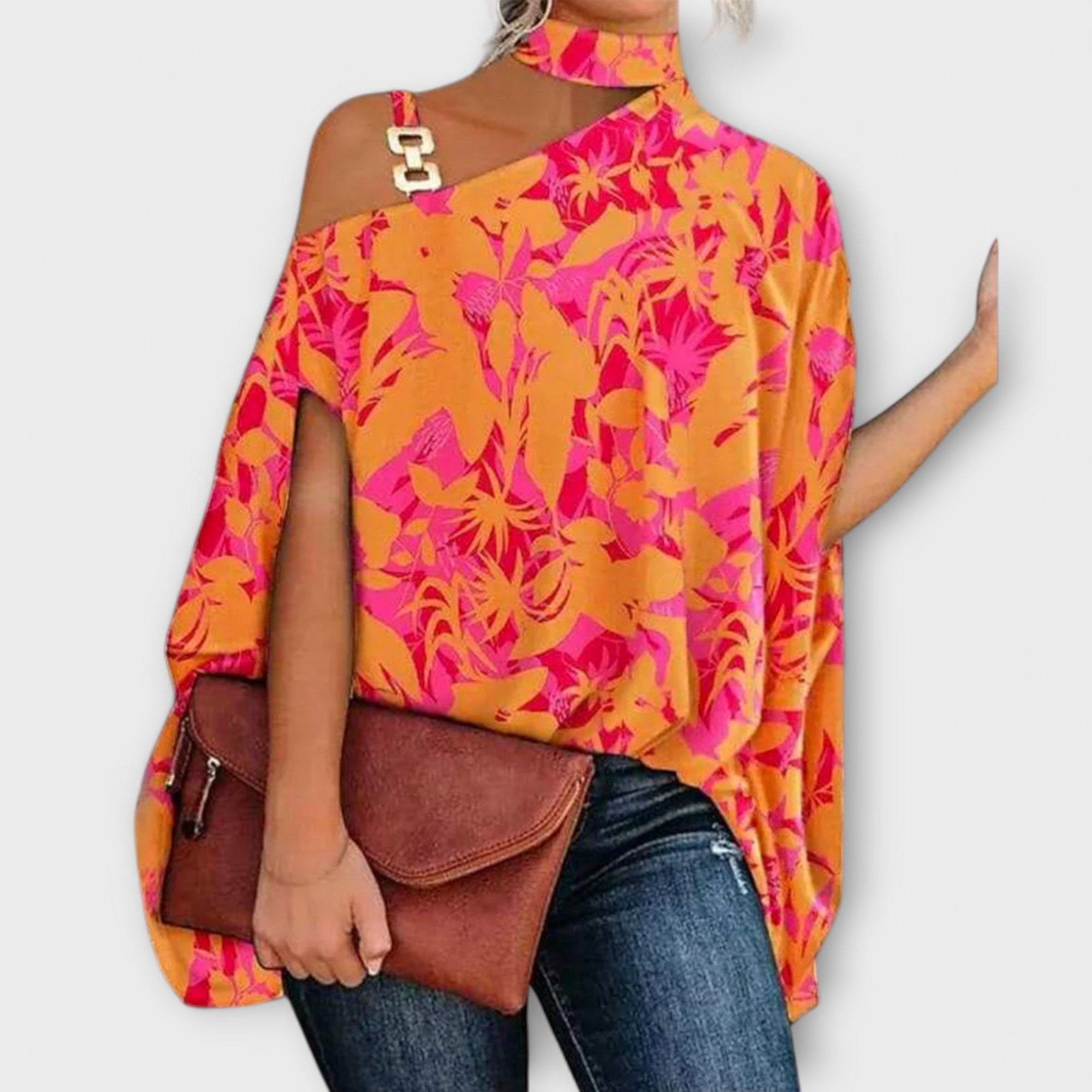 Blusa senza spalline per donne