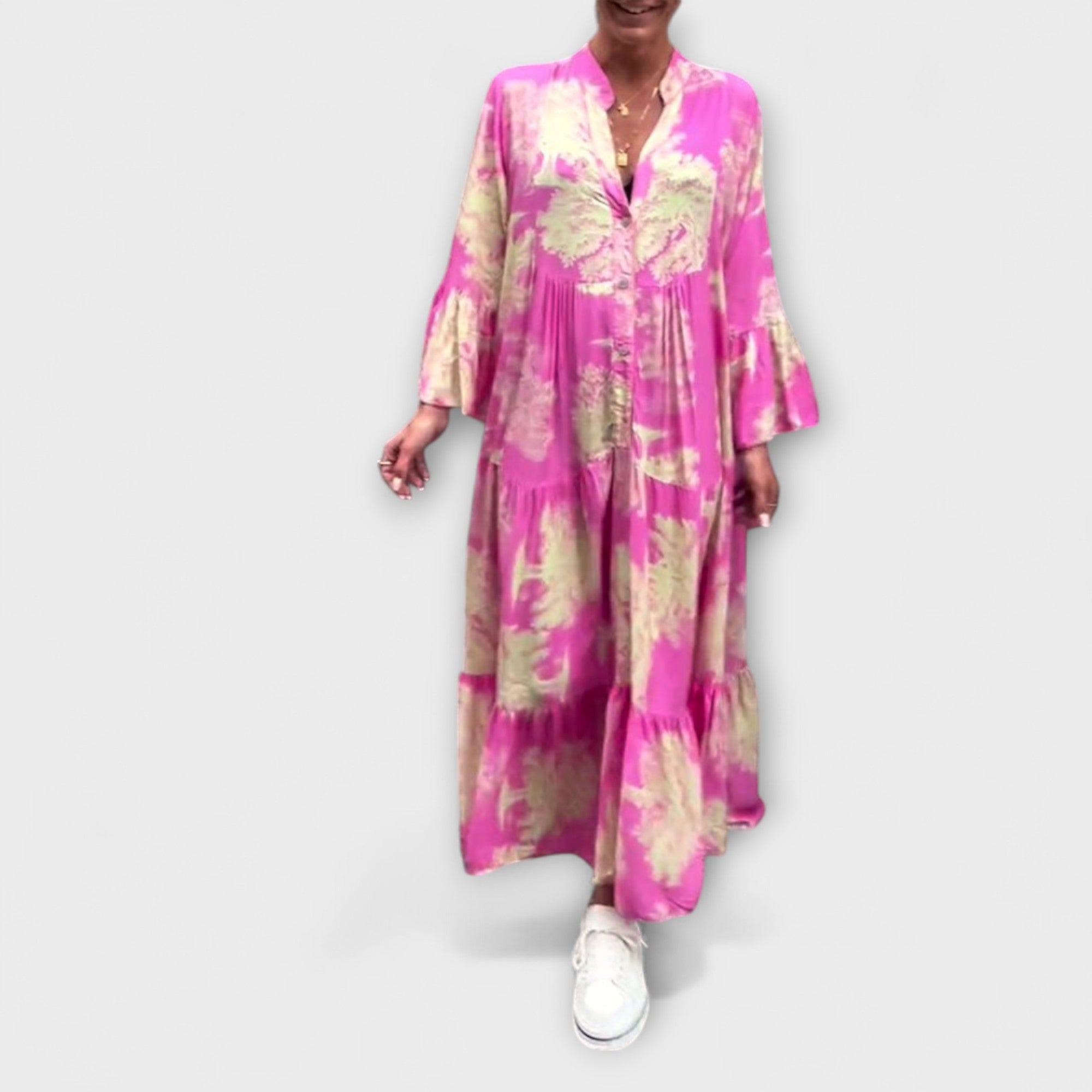 Nerina - Elegante Abito Maxi Floreale