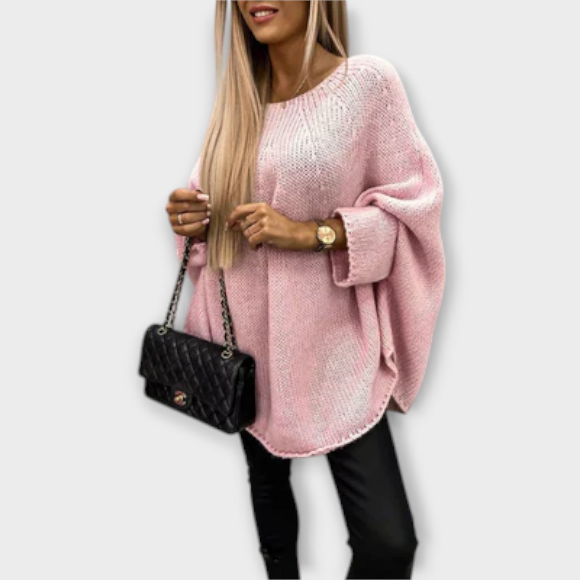 Isabelle - Maglione donna elegante con scollo rotondo