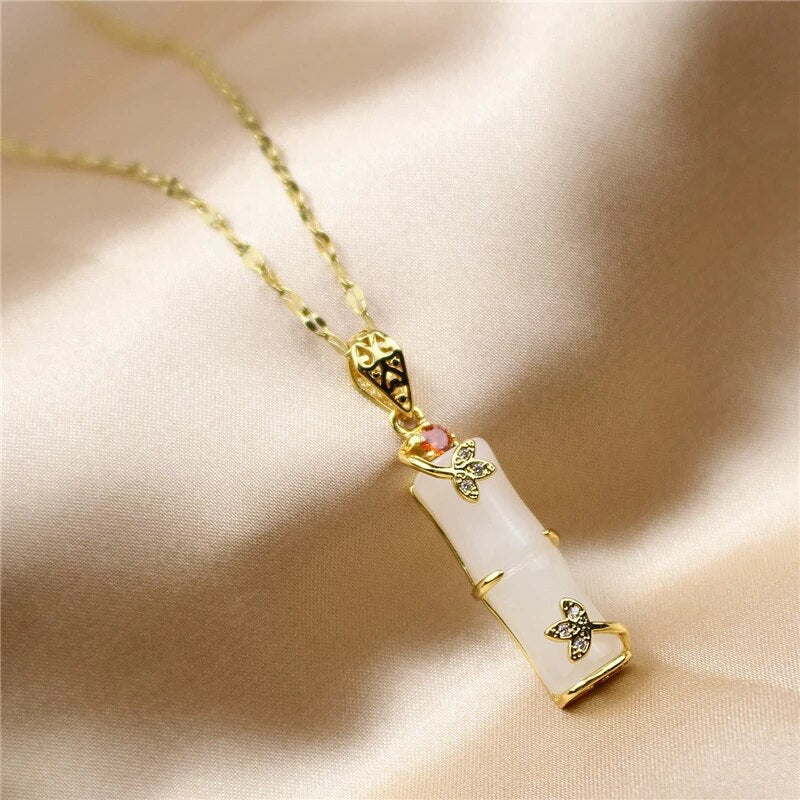 Collana con pendente in Giada