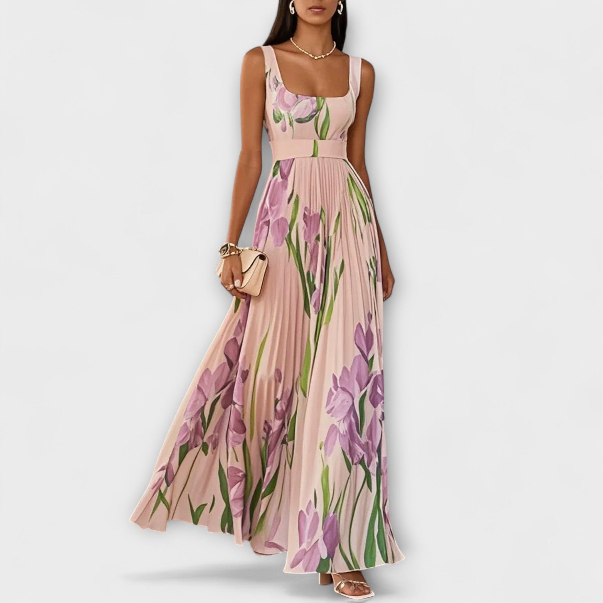 Abito Maxy in Chiffon a Fiori