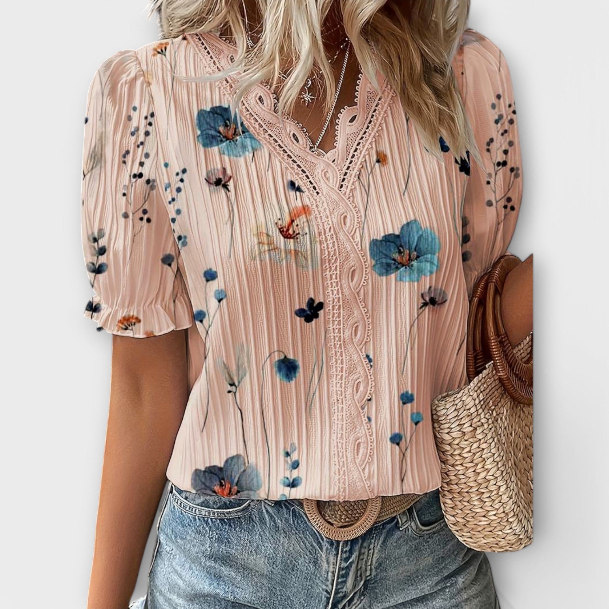 Emily - Blusa alla moda con scollatura a V