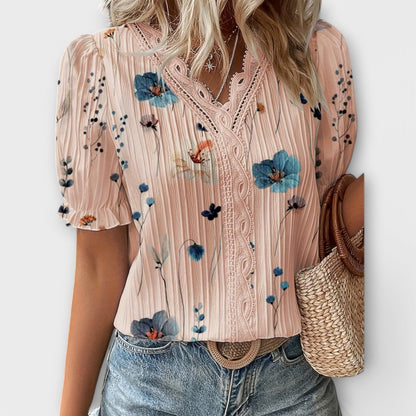 Emily - Blusa alla moda con scollatura a V