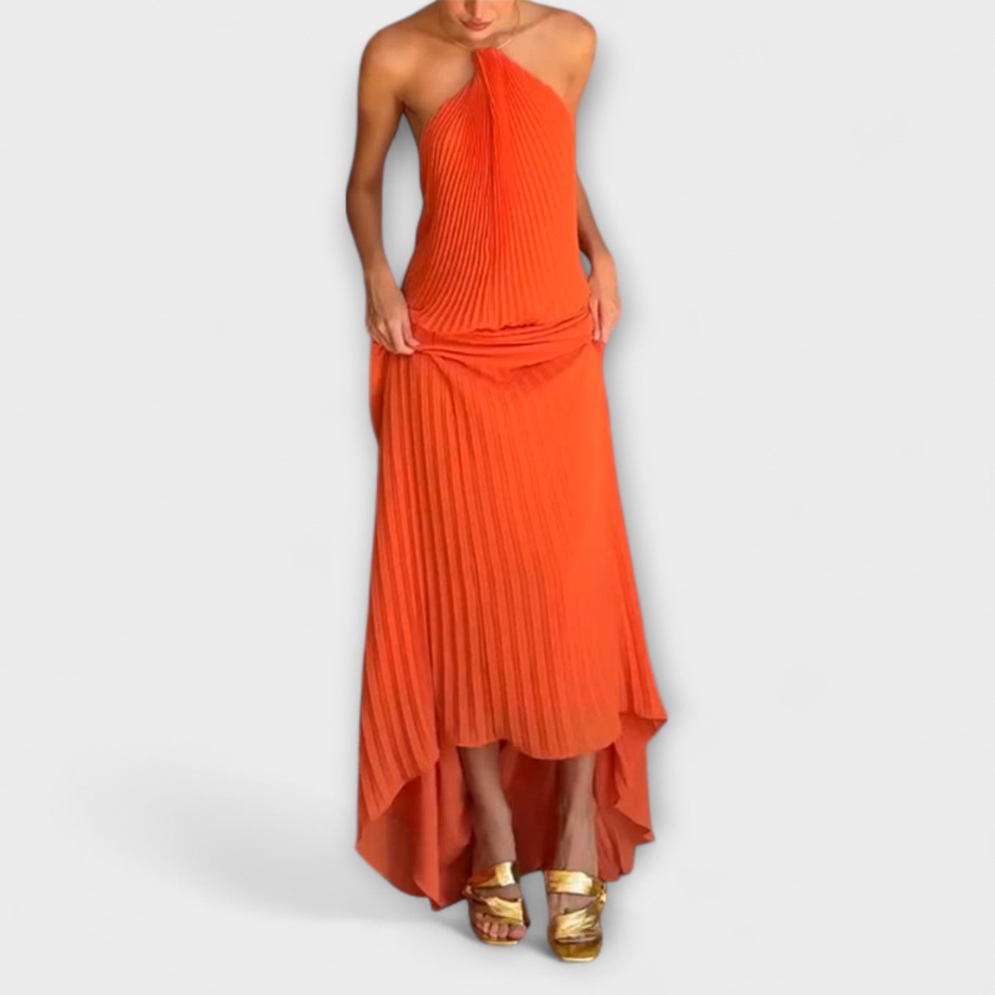 Poppy - Abito elegante con scollatura a pieghe