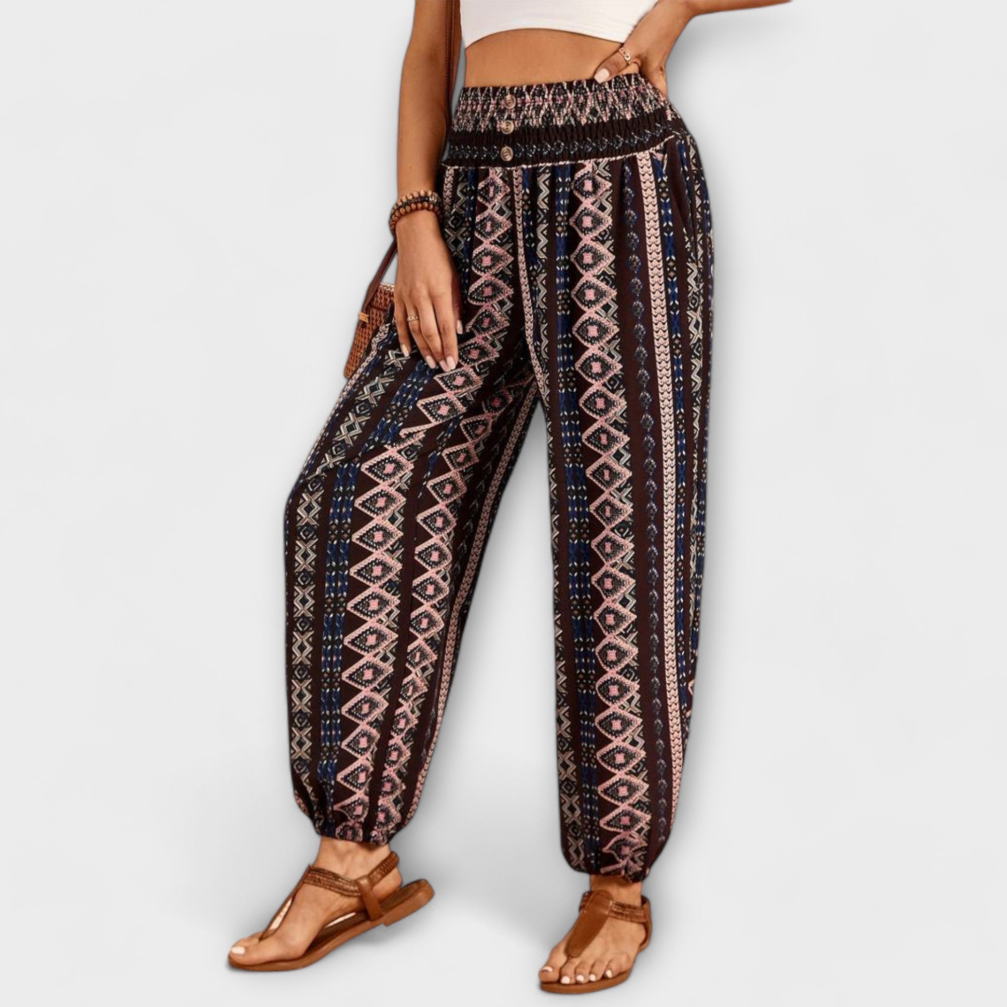 Scarlett - Pantaloni con grafica etnica
