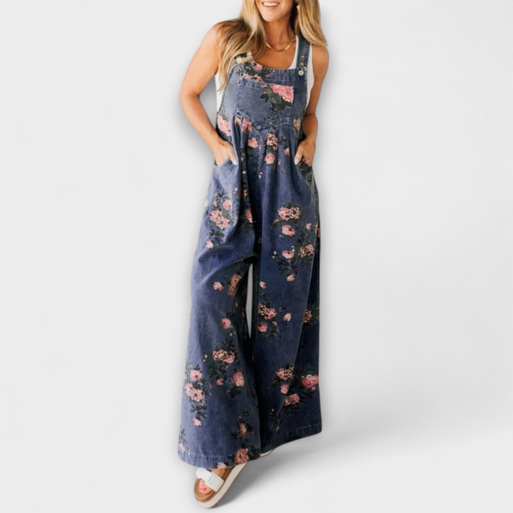 Mirona - Salopette in denim con vestibilità rilassata