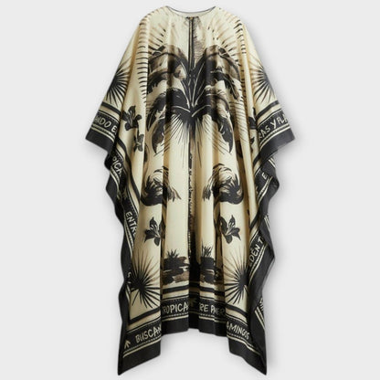 Melissa - Kaftano Maxidress con stampa di fenicotteri extra-large