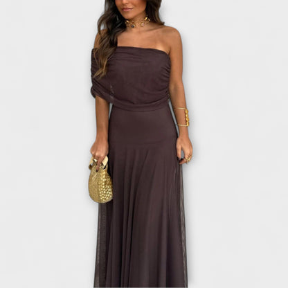 Meadow - Toledo Abito Maxi in Rete a Spalla Unica