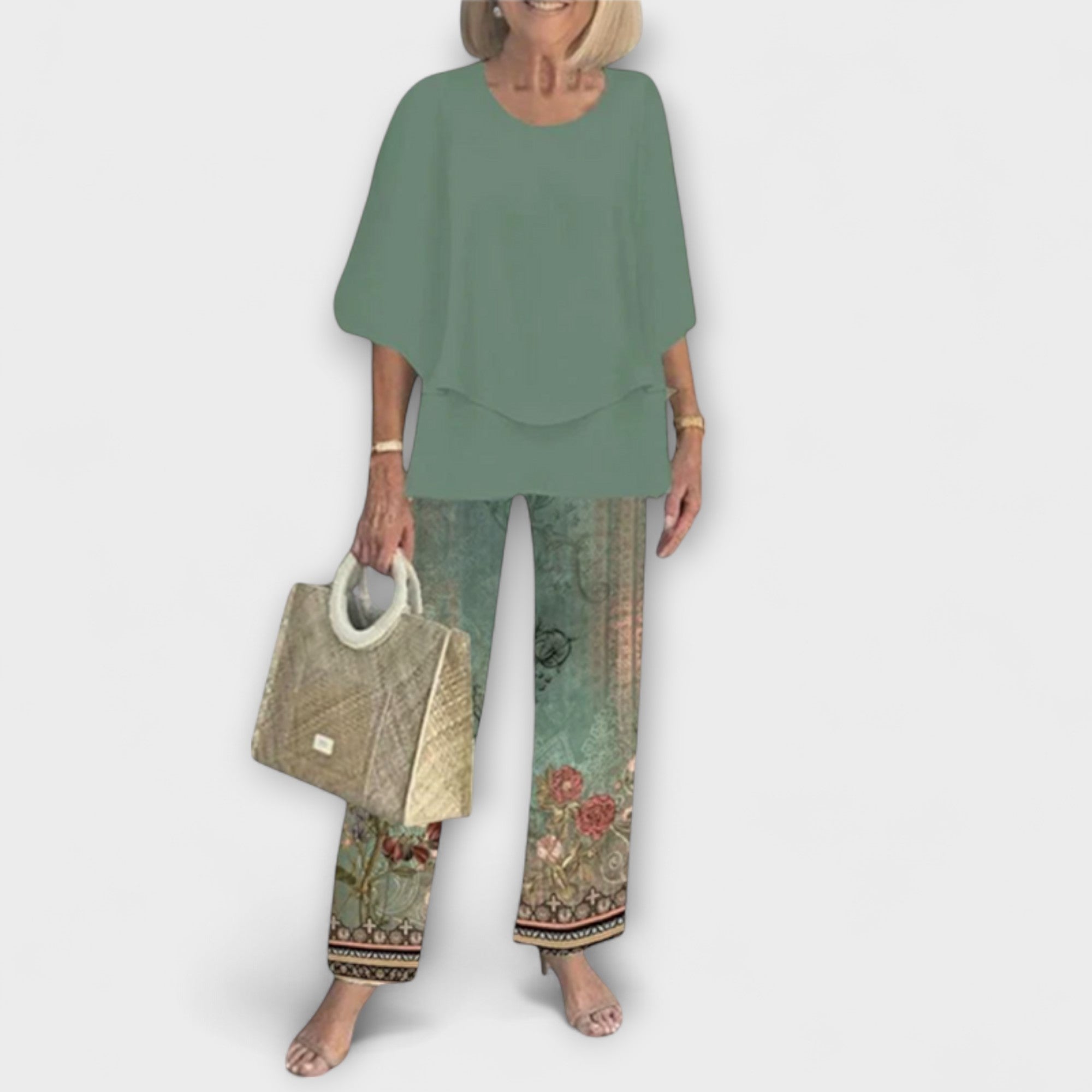 Rosamund - Set moderno con blusa comoda e pantaloni