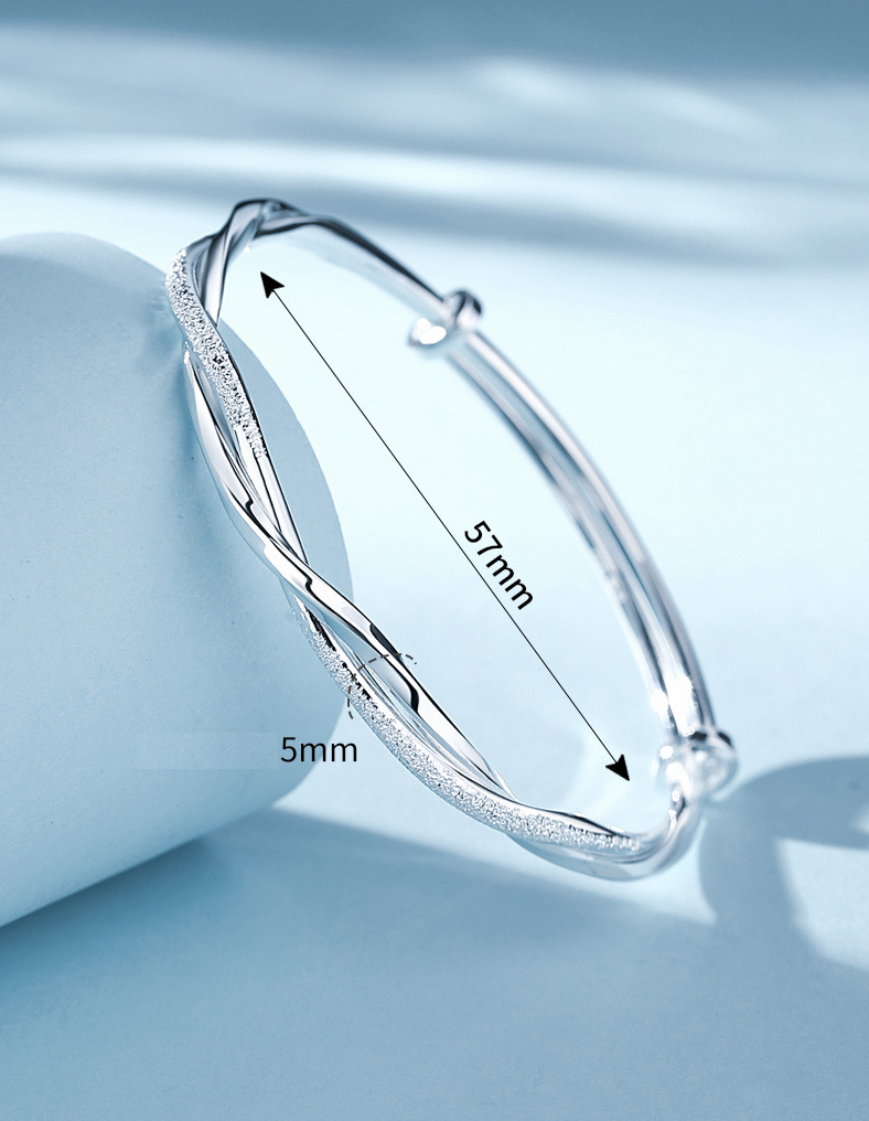Bracciale in argento intrecciato