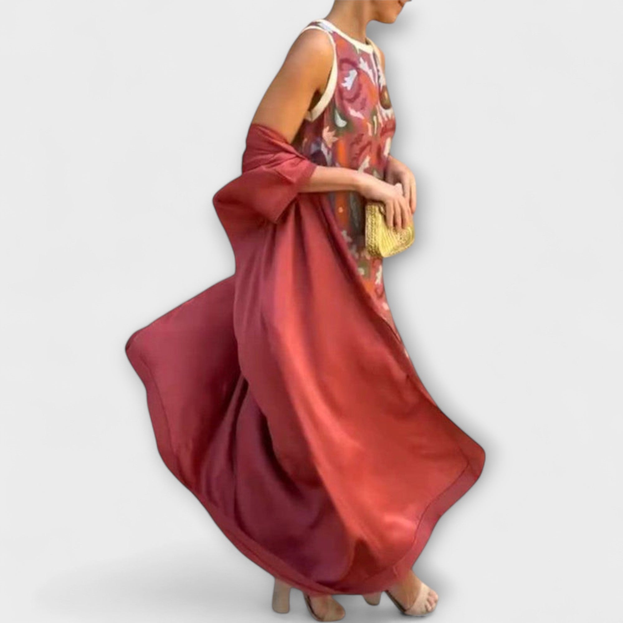 Selviane - Maxidress con cardigan abbinato
