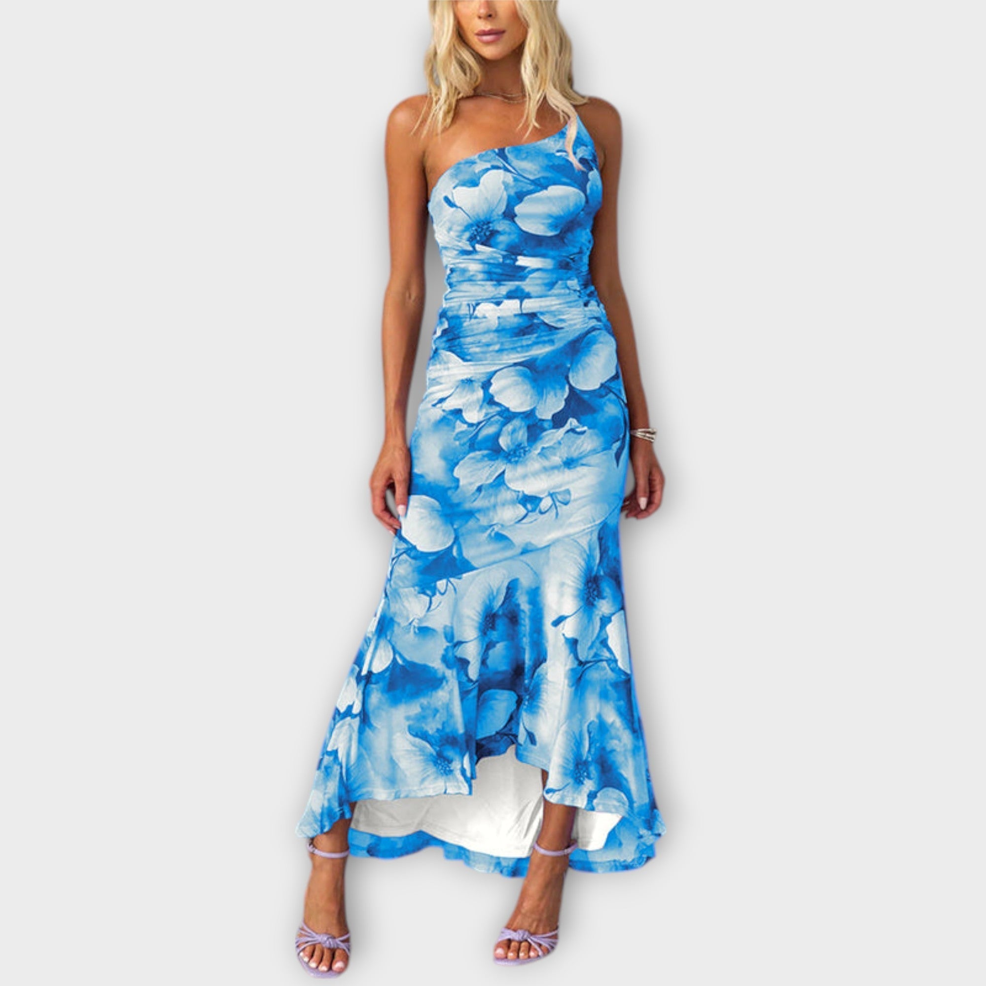 Pia - Maxidress con arricciatura laterale