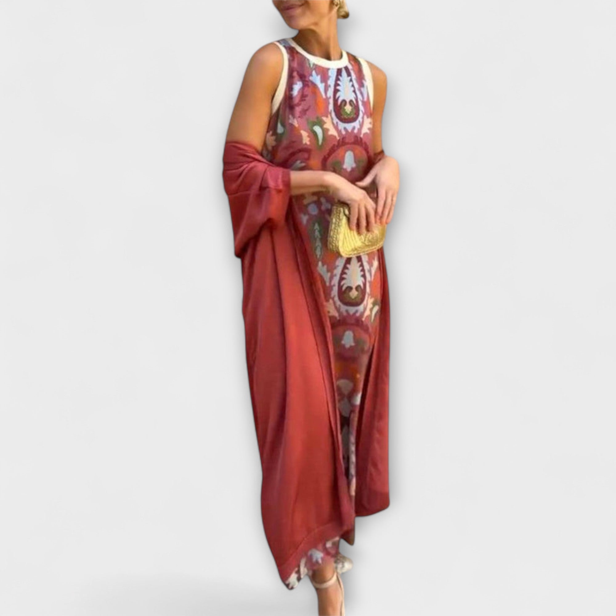 Selviane - Maxidress con cardigan abbinato