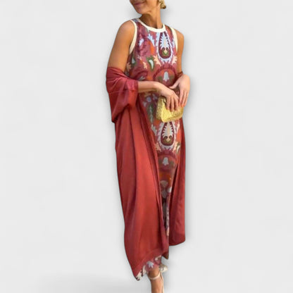 Selviane - Maxidress con cardigan abbinato